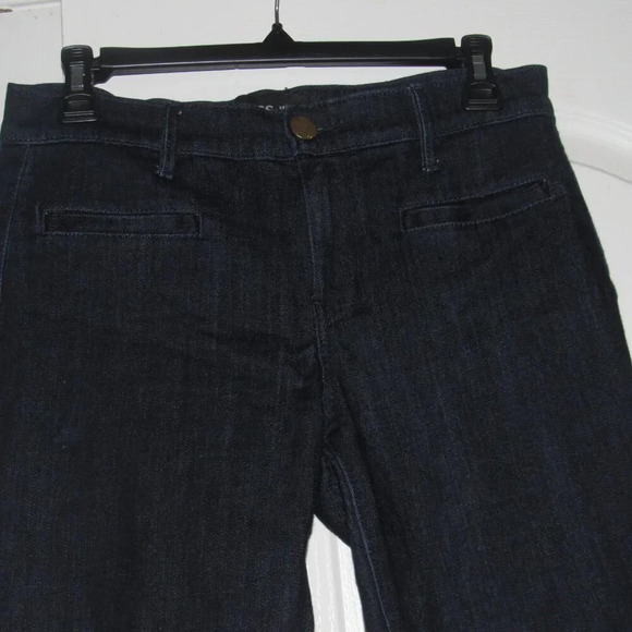 EXPRESS JEANS Mia Slim Flare Mid-Rise Dark Wash Jeans Size 4R - Picture 2 of 6